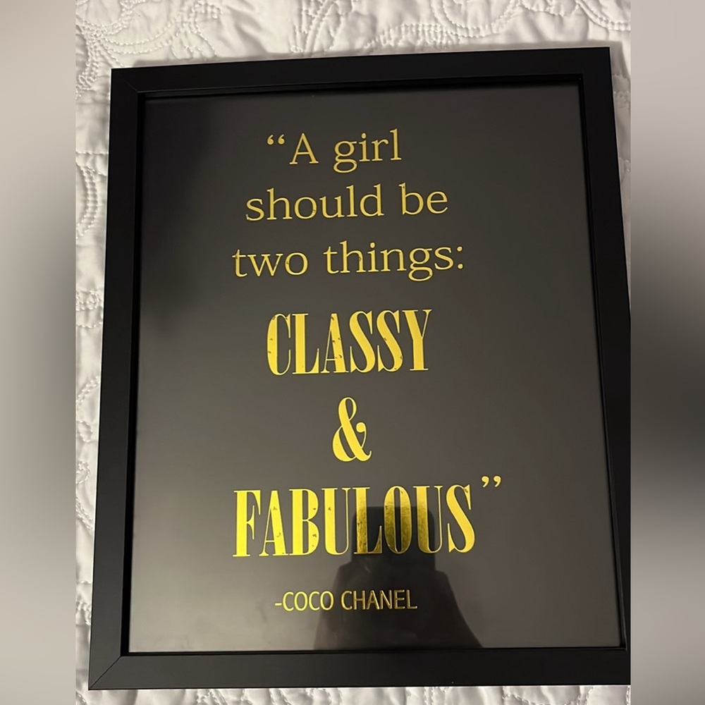 Coco channel picture frame